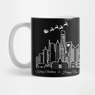 Merry Christmas Happy New Year Shanghai Mug